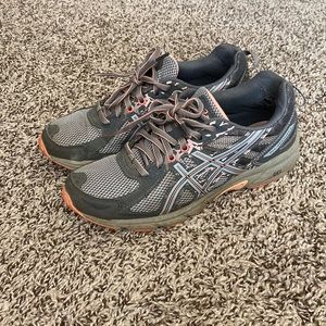 ASICS grey and pink gel venture 6 sneakers size 8